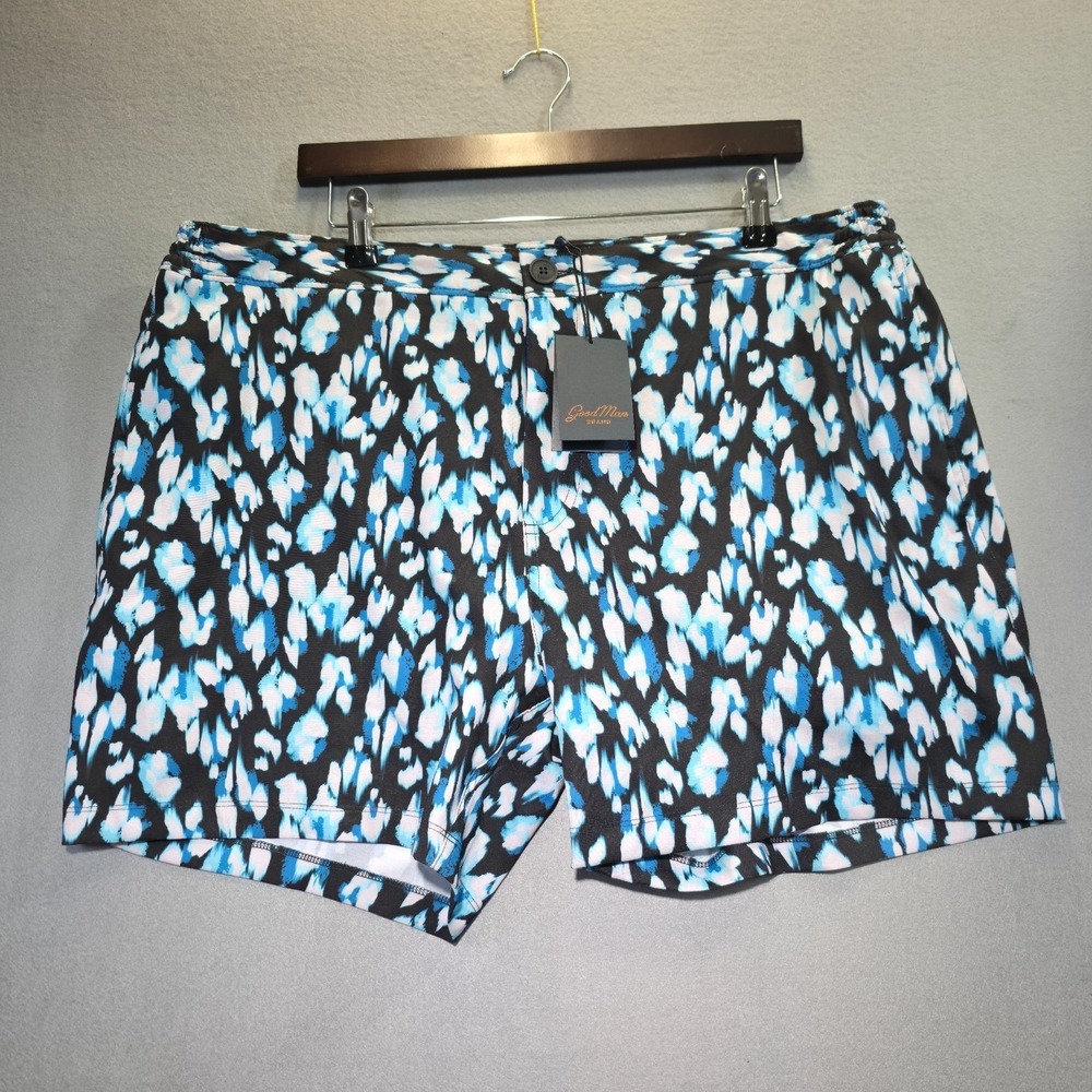 Men's Good Man Brand‎ Swim Trunks Size XXL Blue Black NWT
